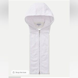 Veronica Beard white hoodie dickey